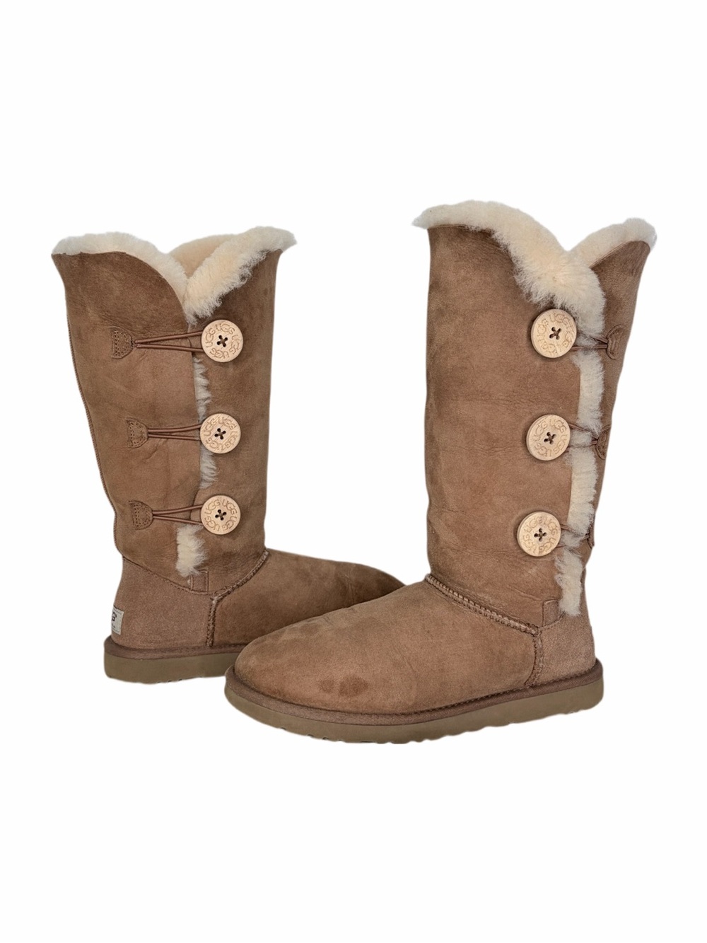 UGG Bailey Button Triplet II Boot Chestnut Size 8